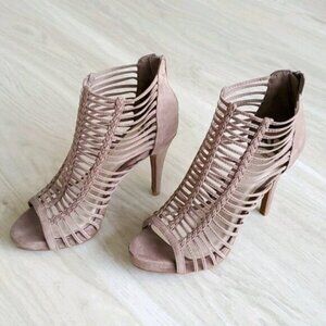 BRAND NEW Never worn Suede platform heels